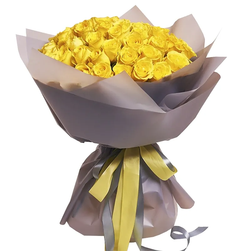 Букет из 51 розы желтого цвета